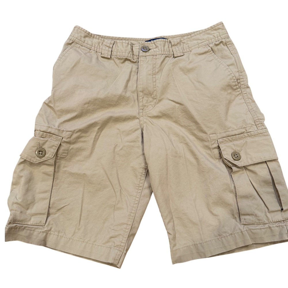Polo Ralph Lauren Boys Khaki Tan Classic Chino Cargo Shorts Size 14 Utility